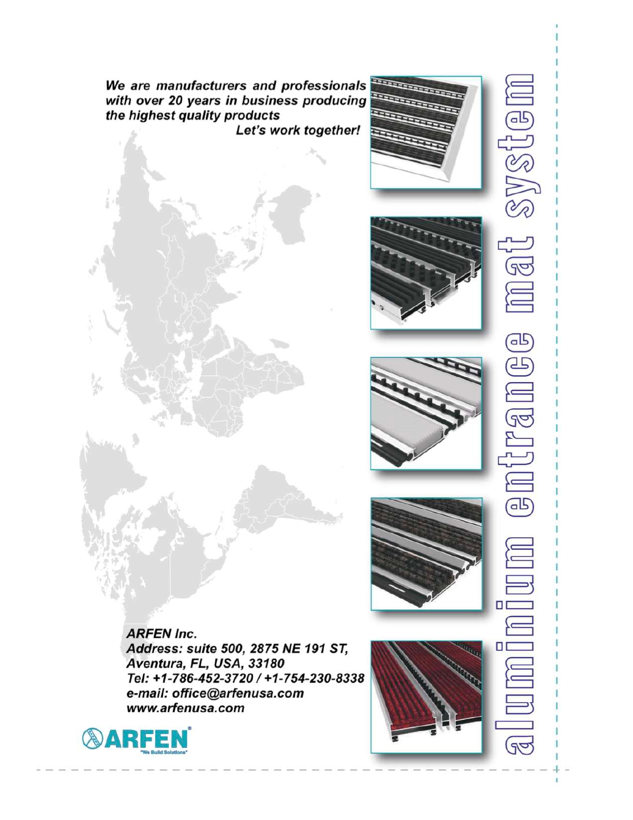 Aluminum entrance mat systems